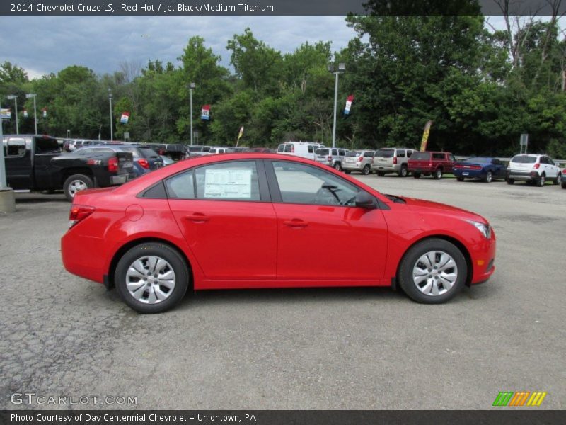 Red Hot / Jet Black/Medium Titanium 2014 Chevrolet Cruze LS