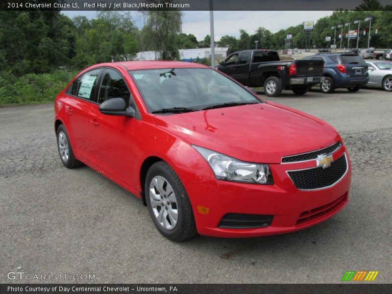 Red Hot / Jet Black/Medium Titanium 2014 Chevrolet Cruze LS