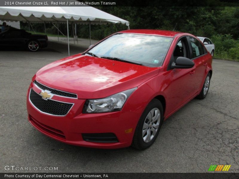 Red Hot / Jet Black/Medium Titanium 2014 Chevrolet Cruze LS