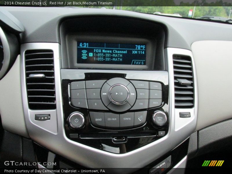 Red Hot / Jet Black/Medium Titanium 2014 Chevrolet Cruze LS