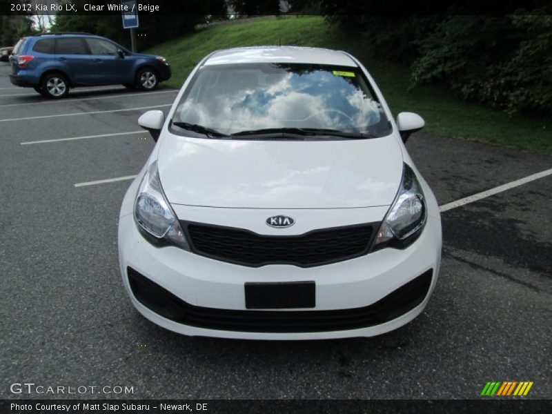 Clear White / Beige 2012 Kia Rio LX