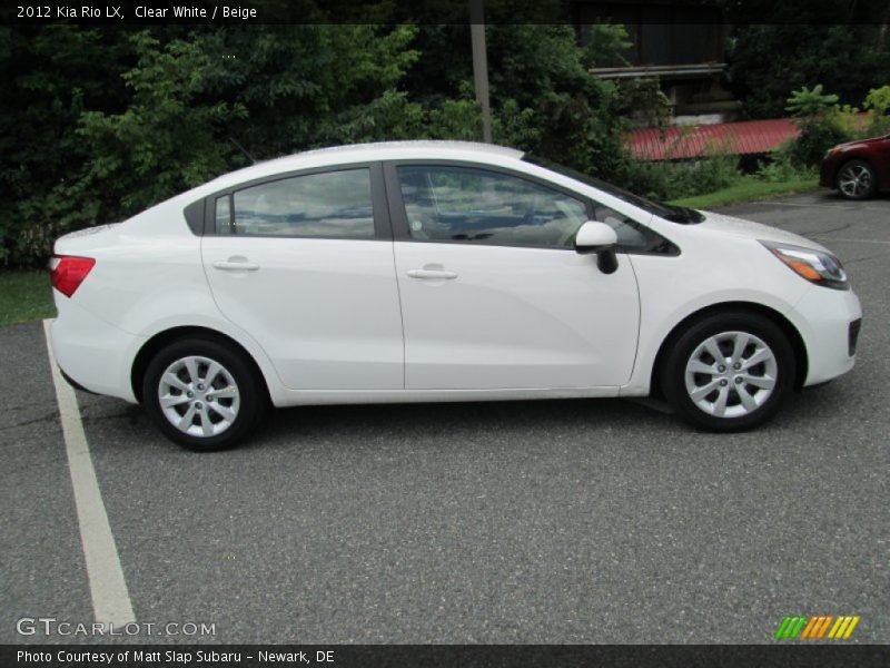 Clear White / Beige 2012 Kia Rio LX