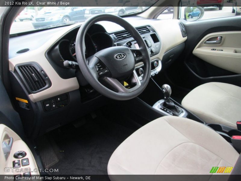 Clear White / Beige 2012 Kia Rio LX