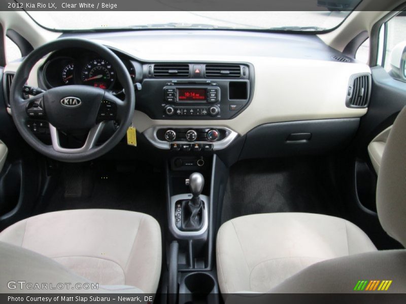 Clear White / Beige 2012 Kia Rio LX