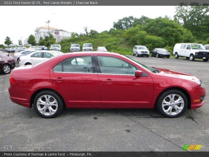 Red Candy Metallic / Charcoal Black 2012 Ford Fusion SE V6