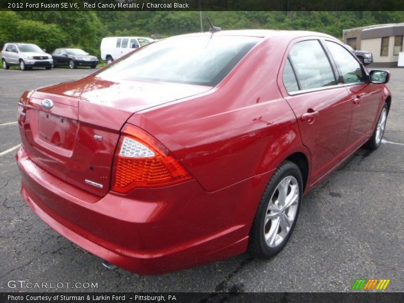 Red Candy Metallic / Charcoal Black 2012 Ford Fusion SE V6