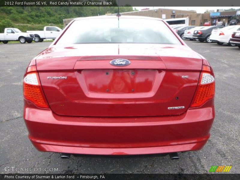 Red Candy Metallic / Charcoal Black 2012 Ford Fusion SE V6
