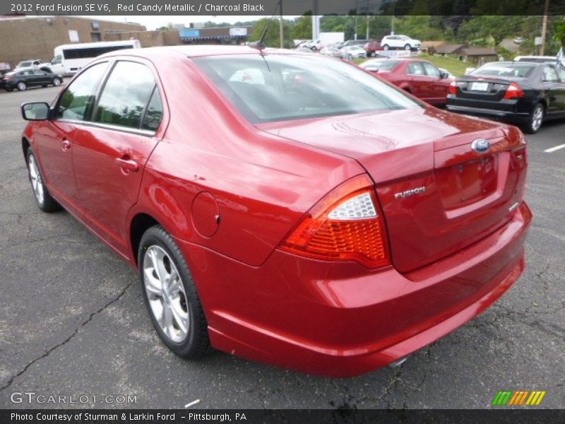 Red Candy Metallic / Charcoal Black 2012 Ford Fusion SE V6