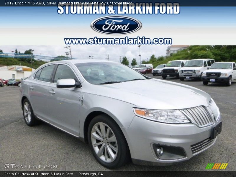 Silver Diamond Premium Metallic / Charcoal Black 2012 Lincoln MKS AWD
