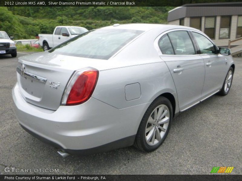 Silver Diamond Premium Metallic / Charcoal Black 2012 Lincoln MKS AWD