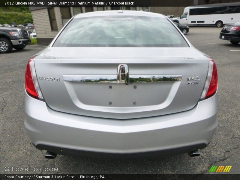 Silver Diamond Premium Metallic / Charcoal Black 2012 Lincoln MKS AWD