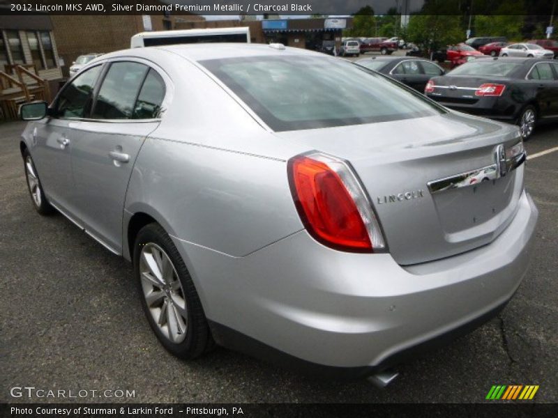 Silver Diamond Premium Metallic / Charcoal Black 2012 Lincoln MKS AWD