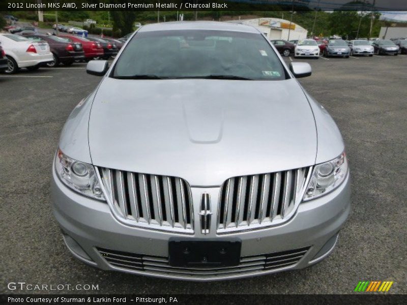 Silver Diamond Premium Metallic / Charcoal Black 2012 Lincoln MKS AWD