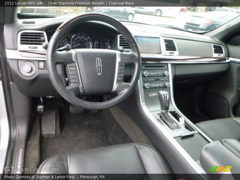Silver Diamond Premium Metallic / Charcoal Black 2012 Lincoln MKS AWD