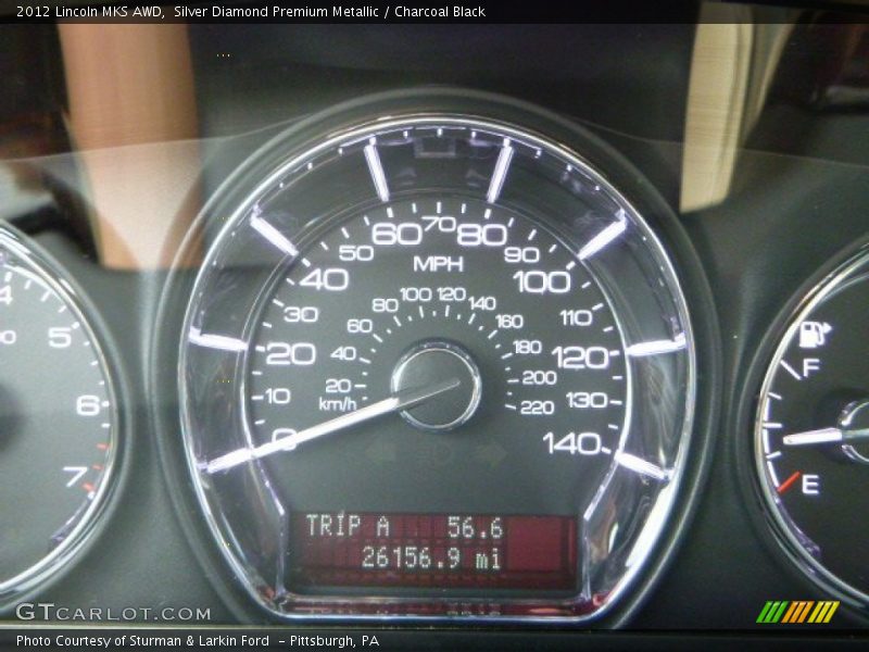 Silver Diamond Premium Metallic / Charcoal Black 2012 Lincoln MKS AWD