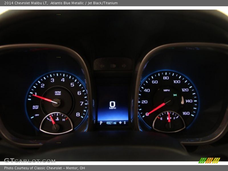 Atlantis Blue Metallic / Jet Black/Titanium 2014 Chevrolet Malibu LT
