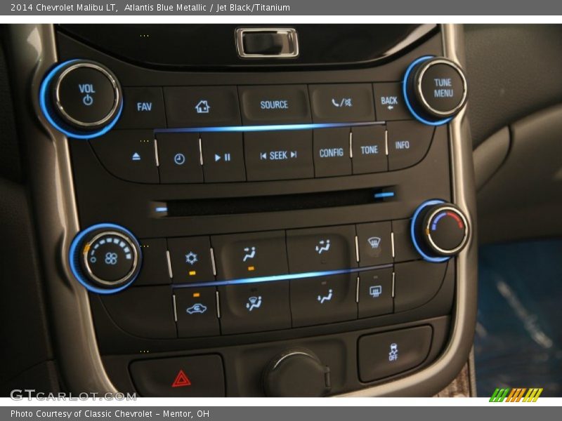 Atlantis Blue Metallic / Jet Black/Titanium 2014 Chevrolet Malibu LT