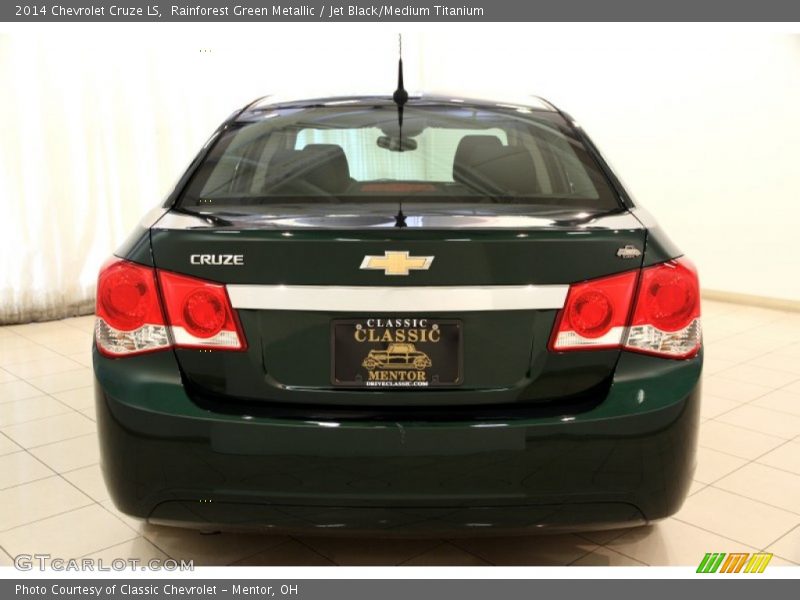 Rainforest Green Metallic / Jet Black/Medium Titanium 2014 Chevrolet Cruze LS