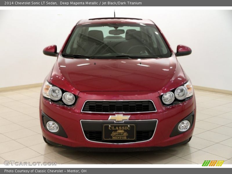 Deep Magenta Metallic / Jet Black/Dark Titanium 2014 Chevrolet Sonic LT Sedan