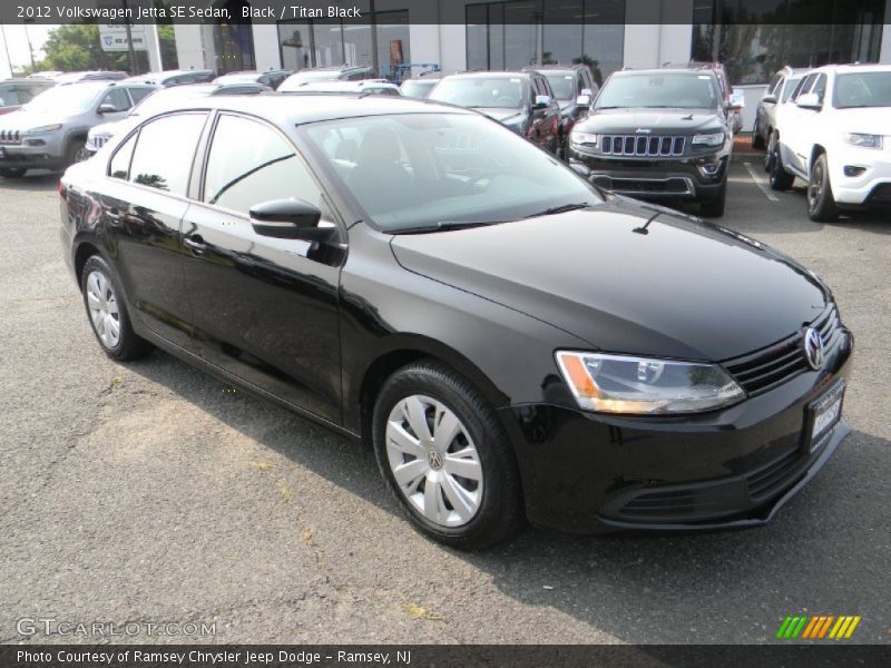 Black / Titan Black 2012 Volkswagen Jetta SE Sedan