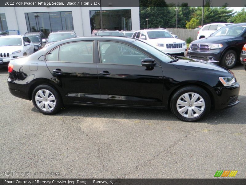 Black / Titan Black 2012 Volkswagen Jetta SE Sedan