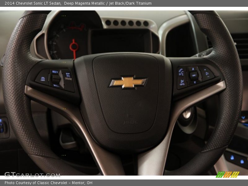 Deep Magenta Metallic / Jet Black/Dark Titanium 2014 Chevrolet Sonic LT Sedan