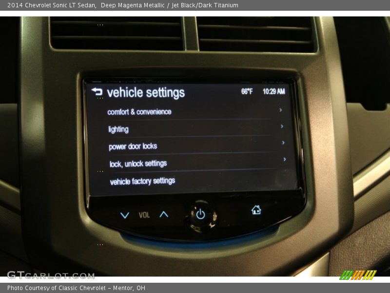 Deep Magenta Metallic / Jet Black/Dark Titanium 2014 Chevrolet Sonic LT Sedan