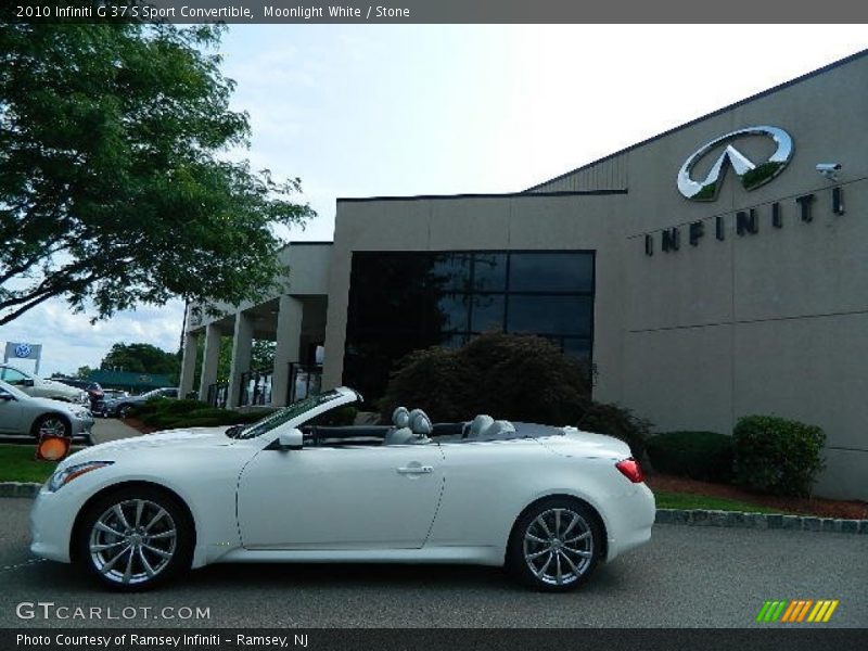 Moonlight White / Stone 2010 Infiniti G 37 S Sport Convertible