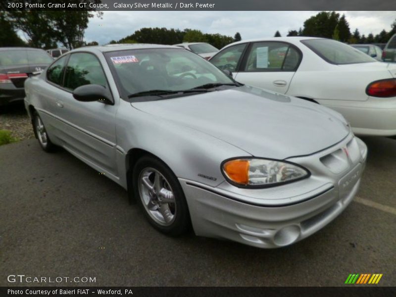 Galaxy Silver Metallic / Dark Pewter 2003 Pontiac Grand Am GT Coupe