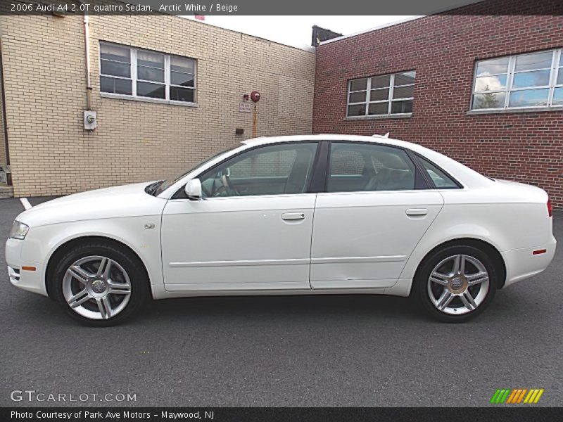 Arctic White / Beige 2006 Audi A4 2.0T quattro Sedan