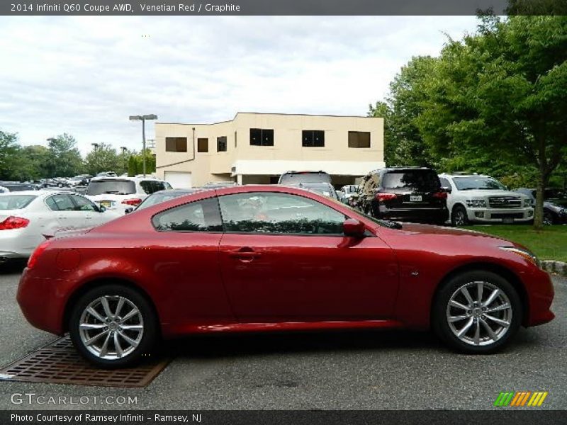Venetian Red / Graphite 2014 Infiniti Q60 Coupe AWD