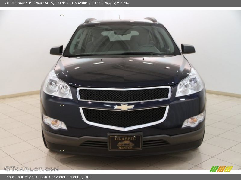 Dark Blue Metallic / Dark Gray/Light Gray 2010 Chevrolet Traverse LS