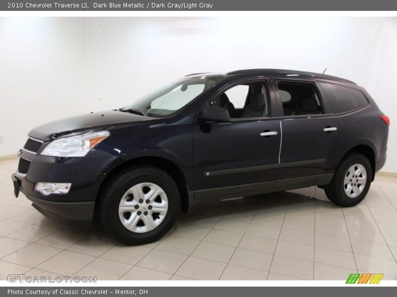 Dark Blue Metallic / Dark Gray/Light Gray 2010 Chevrolet Traverse LS