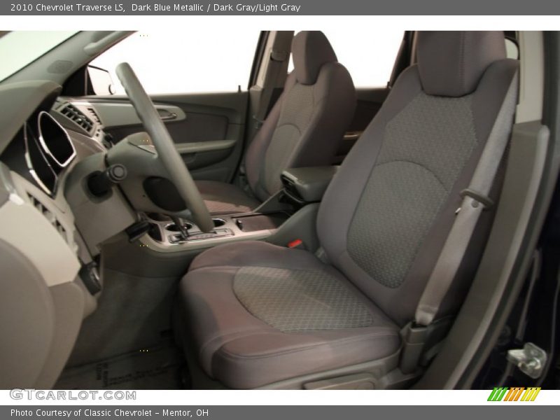 Dark Blue Metallic / Dark Gray/Light Gray 2010 Chevrolet Traverse LS