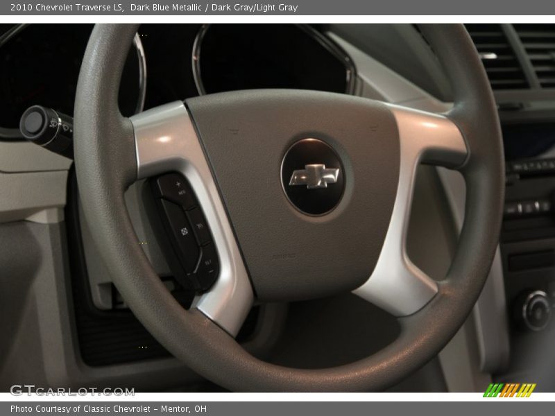 Dark Blue Metallic / Dark Gray/Light Gray 2010 Chevrolet Traverse LS