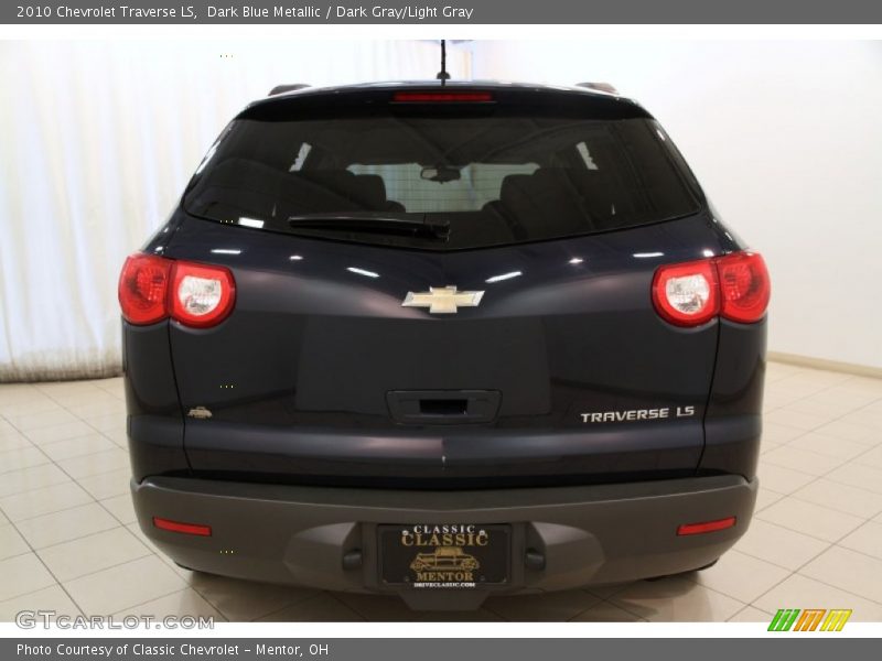 Dark Blue Metallic / Dark Gray/Light Gray 2010 Chevrolet Traverse LS