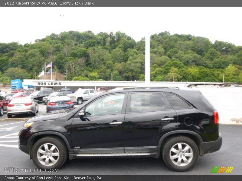 Ebony Black / Black 2012 Kia Sorento LX V6 AWD