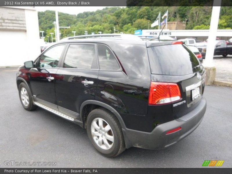 Ebony Black / Black 2012 Kia Sorento LX V6 AWD