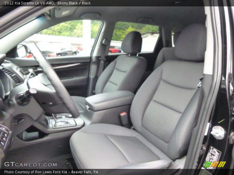 Ebony Black / Black 2012 Kia Sorento LX V6 AWD