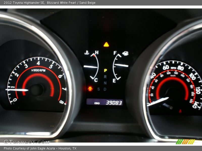 Blizzard White Pearl / Sand Beige 2012 Toyota Highlander SE