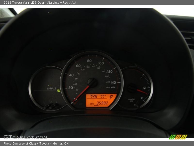 Absolutely Red / Ash 2013 Toyota Yaris LE 5 Door