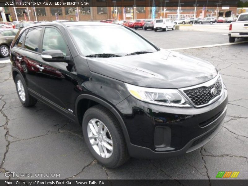 Ebony Black / Gray 2015 Kia Sorento LX AWD