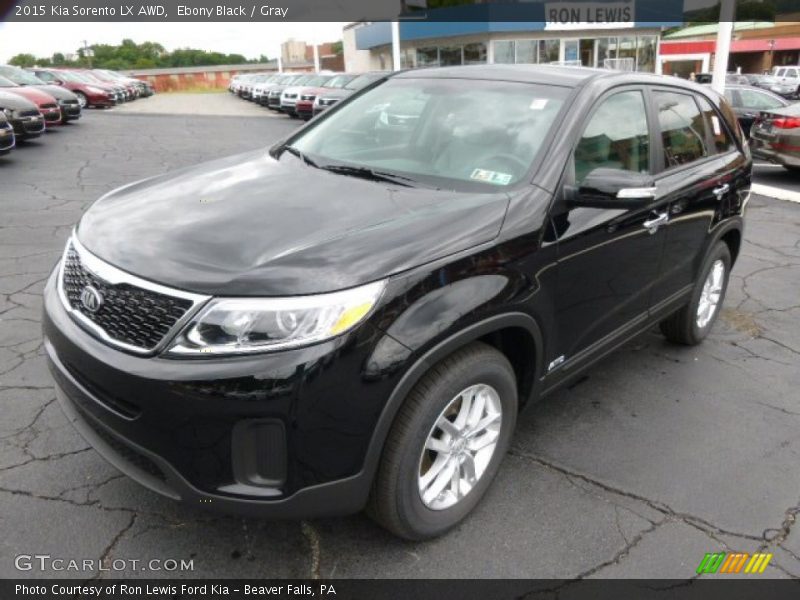 Ebony Black / Gray 2015 Kia Sorento LX AWD