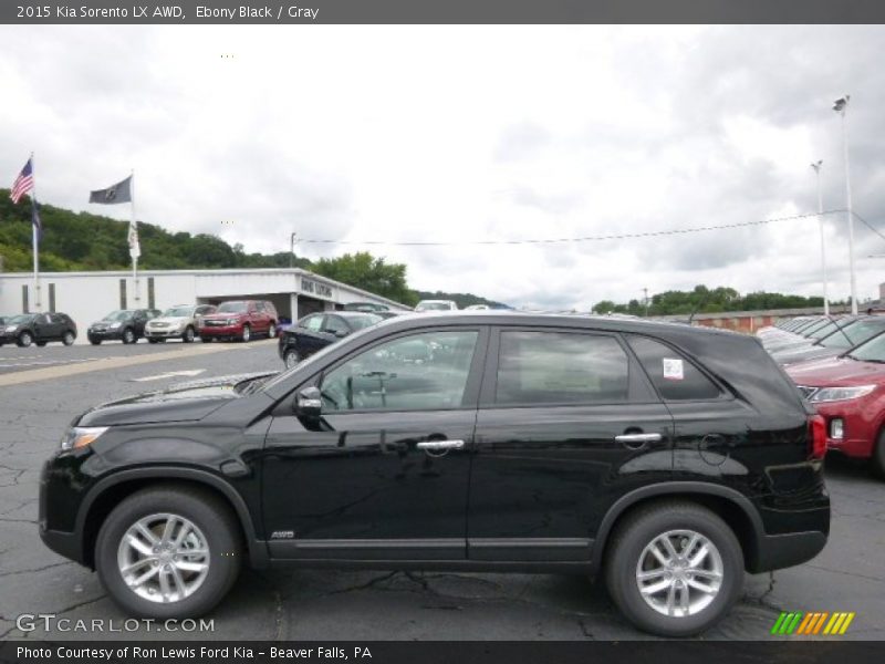 Ebony Black / Gray 2015 Kia Sorento LX AWD