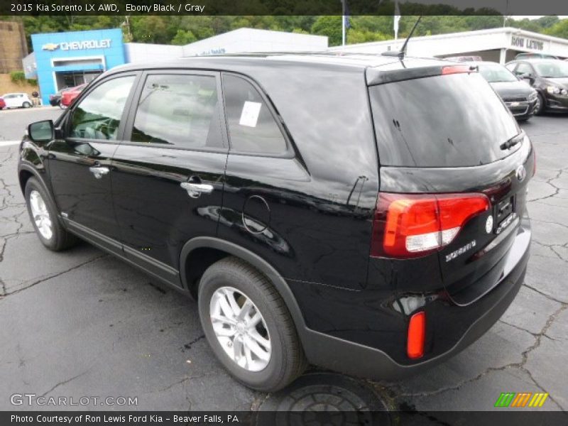 Ebony Black / Gray 2015 Kia Sorento LX AWD