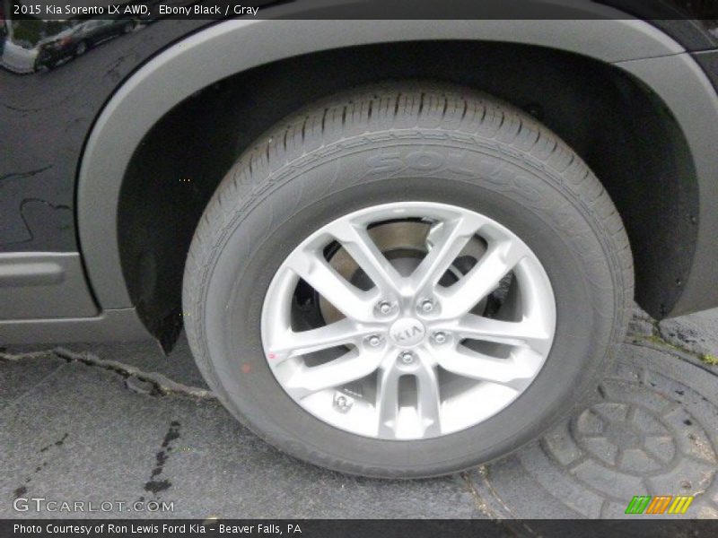 Ebony Black / Gray 2015 Kia Sorento LX AWD