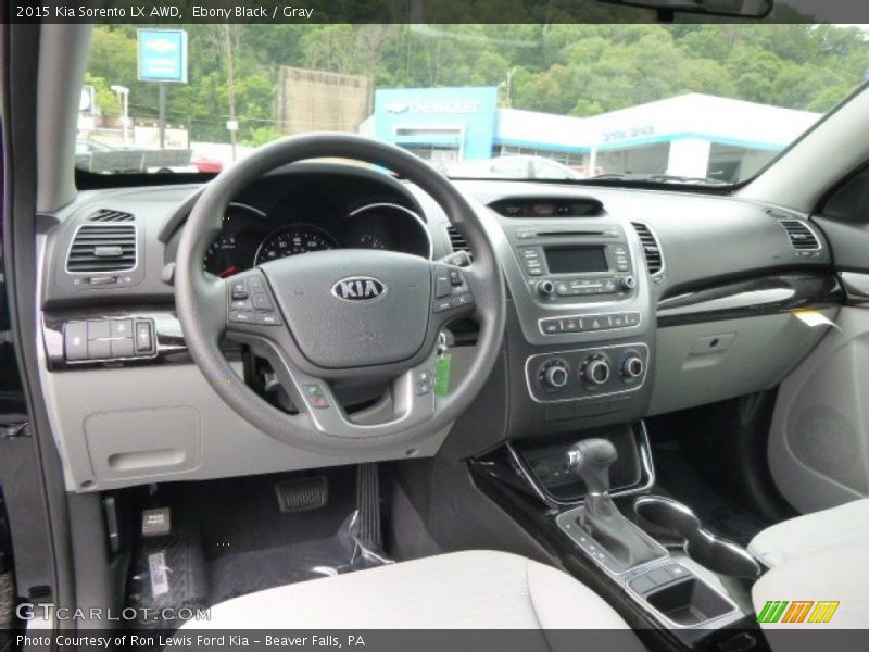Ebony Black / Gray 2015 Kia Sorento LX AWD