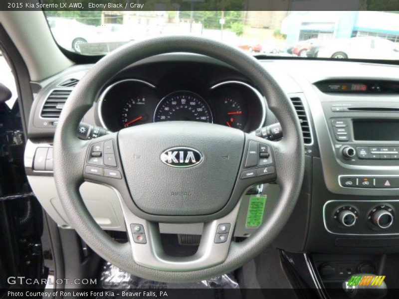 Ebony Black / Gray 2015 Kia Sorento LX AWD