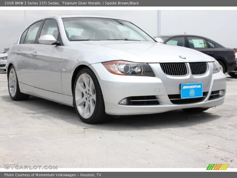 Titanium Silver Metallic / Saddle Brown/Black 2008 BMW 3 Series 335i Sedan