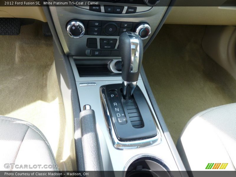 White Platinum Tri-Coat / Camel 2012 Ford Fusion SE